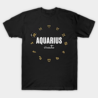 Aquarius Zodiac Horoscope T-Shirt